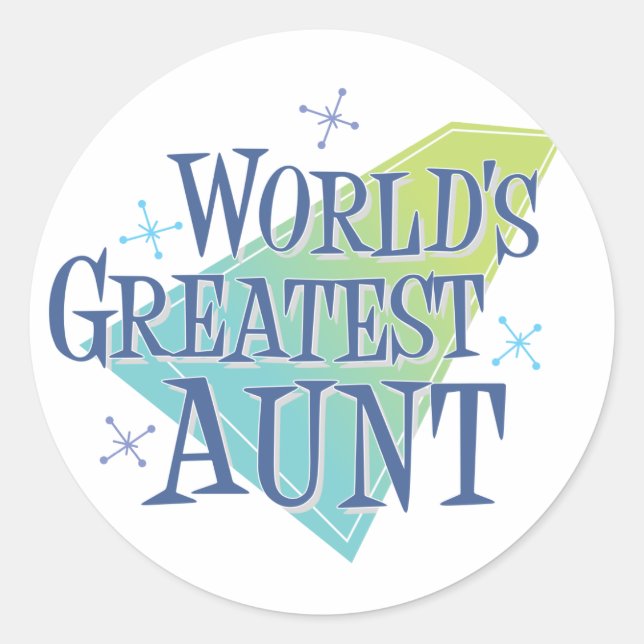 World's Greatest Aunt Classic Round Sticker (Front)