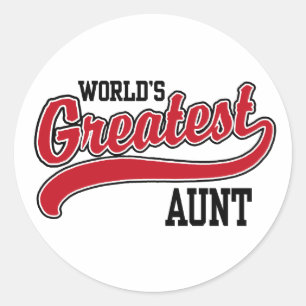 World's Greatest Aunt Classic Round Sticker