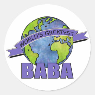 World's Greatest Baba Classic Round Sticker