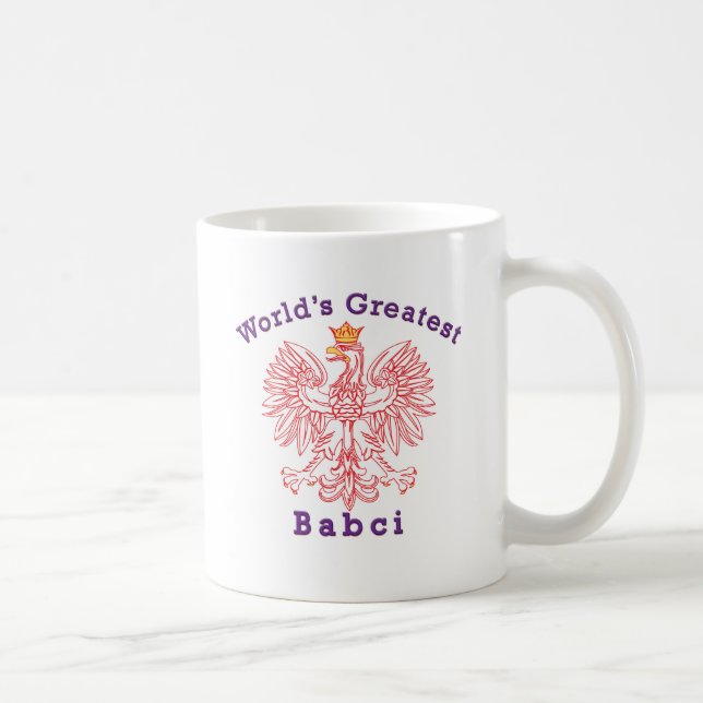 World's Greatest Babci Red Eagle Coffee Mug (Right)