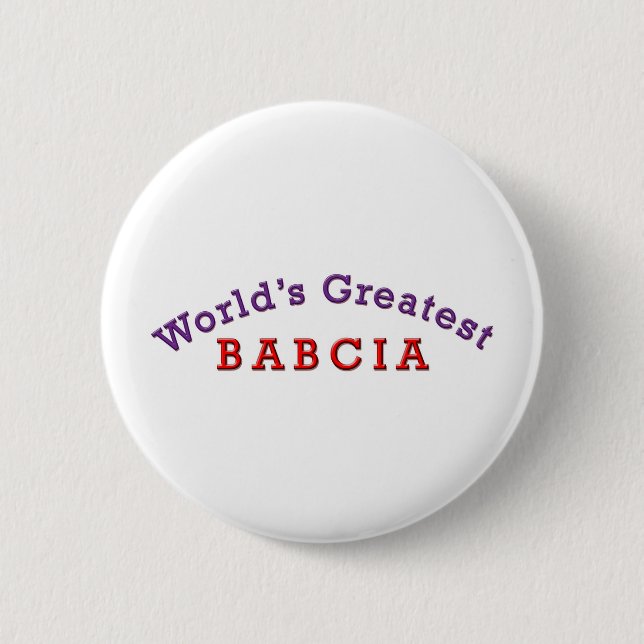 World's Greatest Babcia 6 Cm Round Badge (Front)