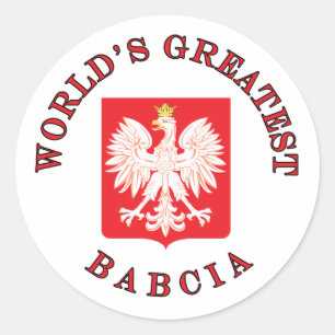 World's Greatest Babcia Classic Round Sticker