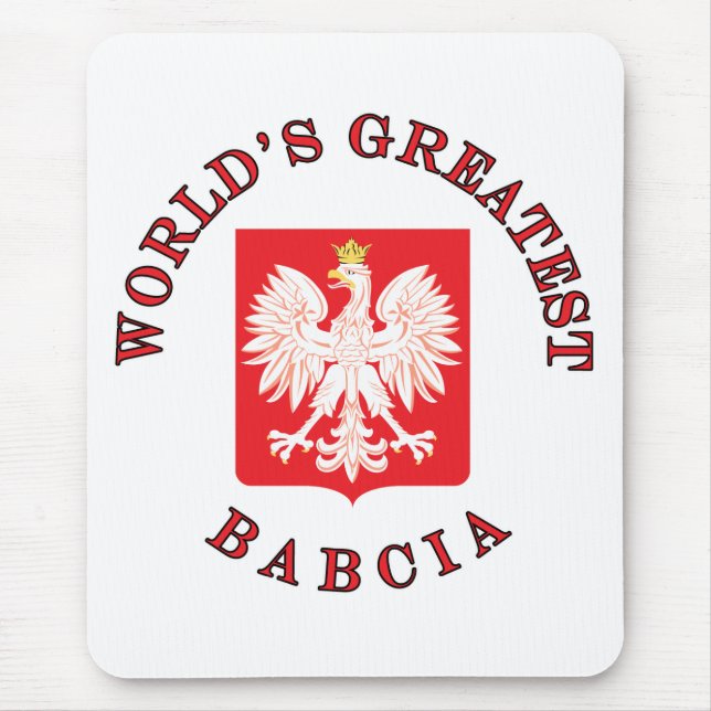 World's Greatest Babcia Mouse Pad (Front)