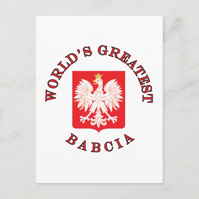 World's Greatest Babcia Postcard (Front)