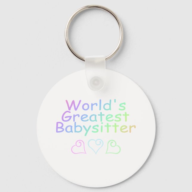 Worlds Greatest Babysitter Key Ring (Front)