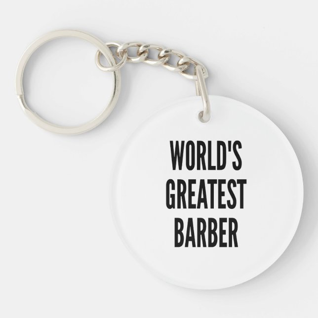 Worlds Greatest Barber Key Ring (Front)