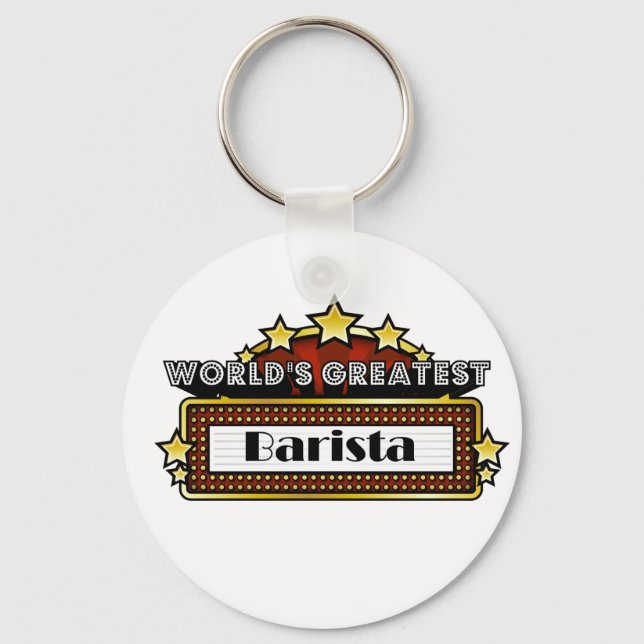 World's Greatest Barista Key Ring (Front)