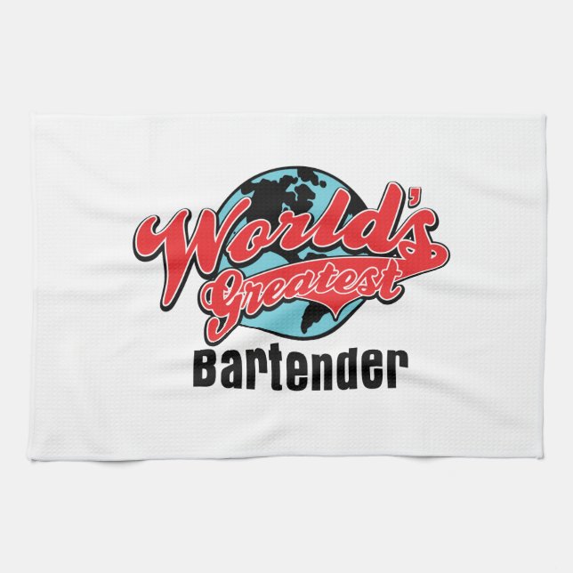 Worlds Greatest Bartender Tea Towel (Horizontal)