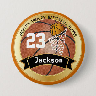 World's Greatest Basketball Player 7.5 Cm Round Badge