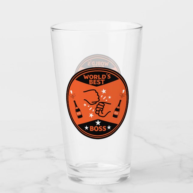 World's Greatest Best Boss Glass (Front)