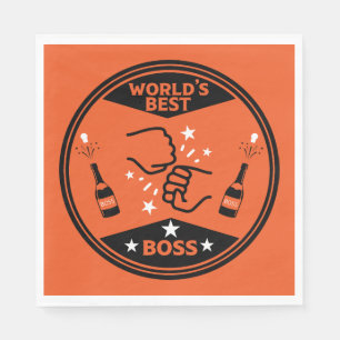 World's Greatest Best Boss Napkin