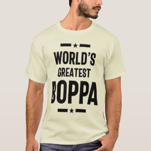 World's Greatest Boppa Fathers Day Gift Grandpa T-Shirt