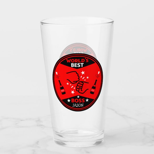 World's Greatest Boss Glass (Front)