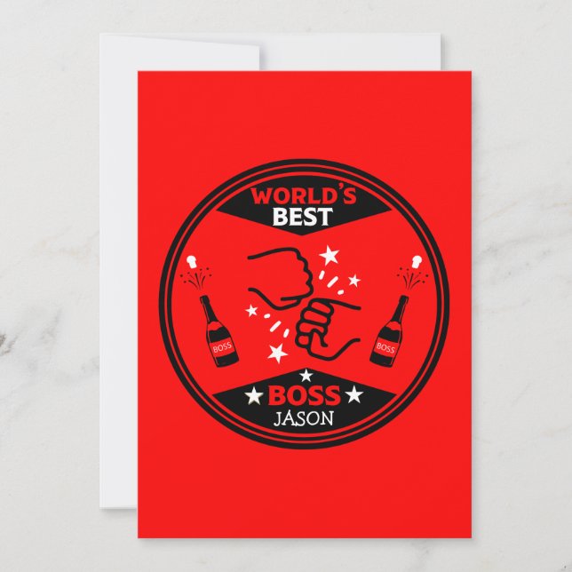World's Greatest Boss Holiday Card (Front)