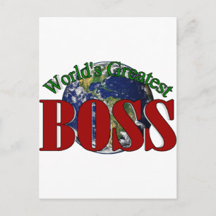 World's Greatest Boss Postcard