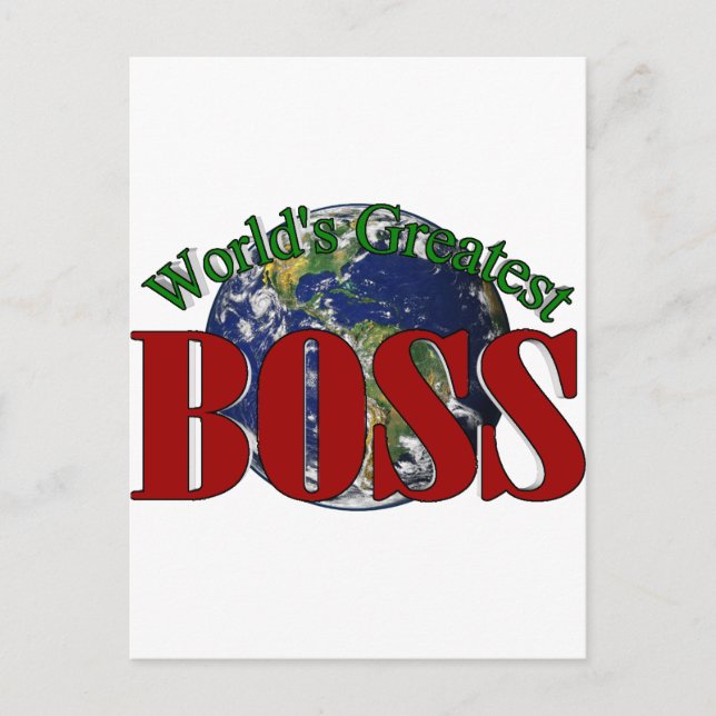 World's Greatest Boss Postcard (Front)