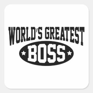 World's Greatest Boss Square Sticker