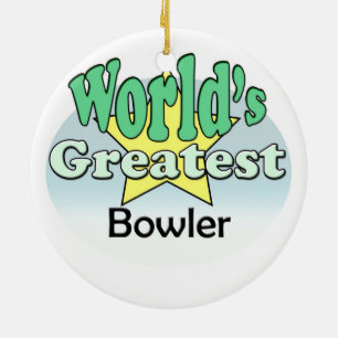 World's Greatest Bowler Ceramic Tree Decoration