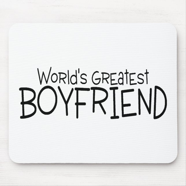 Worlds Greatest Boyfriend Mouse Pad (Front)