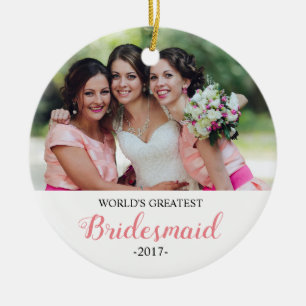 World's Greatest Bridesmaid Christmas Ornament