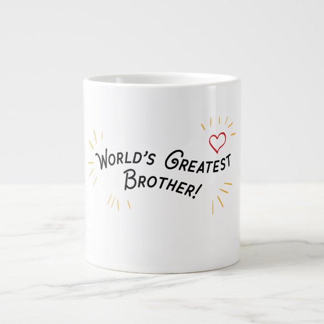 World's Greatest Brother! Large Coffee Mug (Front)