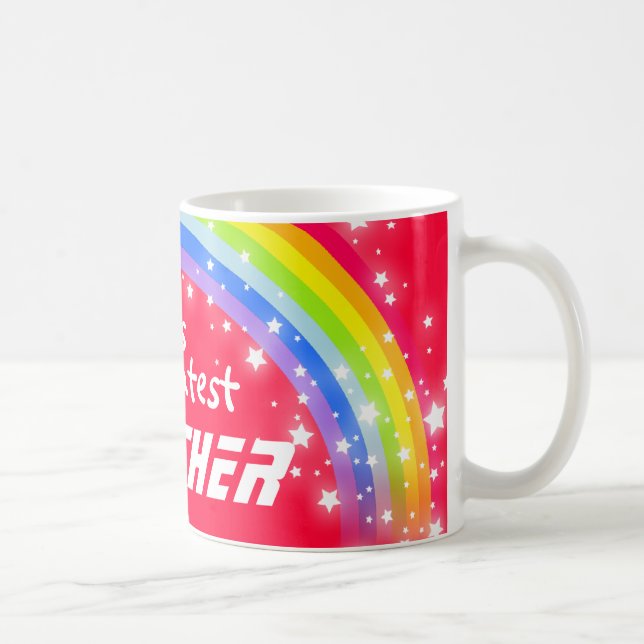 "World's greatest BROTHER" rainbow red mug (Right)