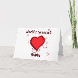 World's Greatest bubbe Card