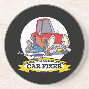 WORLDS GREATEST CAR FIXER CARTOON COASTER