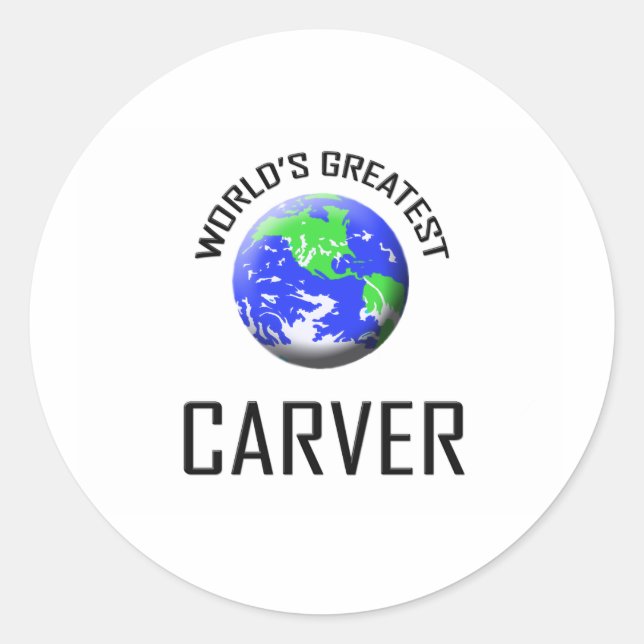 World's Greatest Carver Classic Round Sticker (Front)