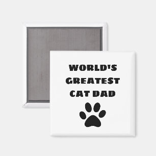 World's Greatest Cat Dad Custom Text Personalised Magnet