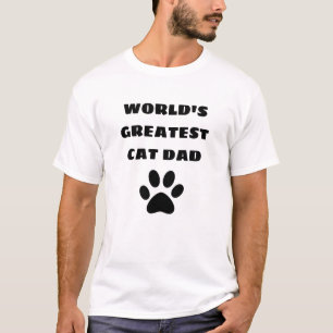 World's Greatest Cat Dad Custom Text Personalised T-Shirt