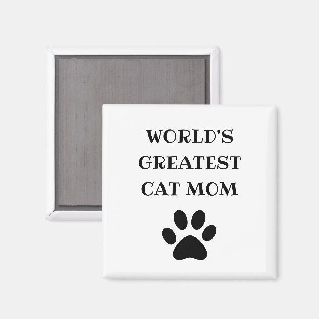 World's Greatest Cat Mum Custom Text Personalised Magnet (Front/Back)