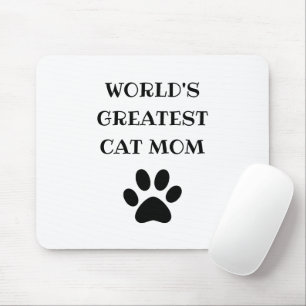 World's Greatest Cat Mum Custom Text Personalised Mouse Pad