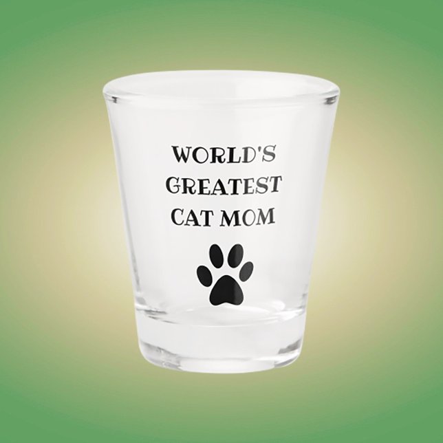 World's Greatest Cat Mum Custom Text Personalised Shot Glass (Creator Uploaded)