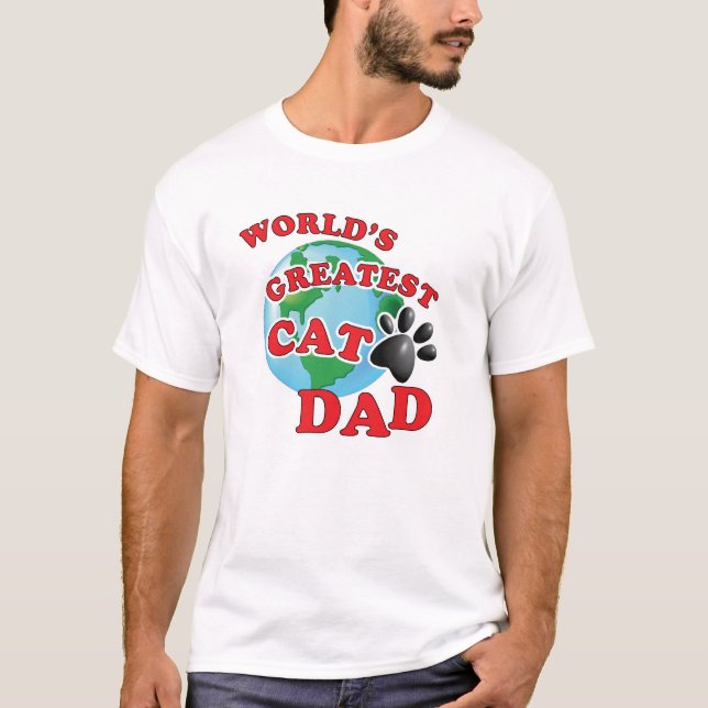 World's Greatest Cat Paw Dad T-Shirt (Front)