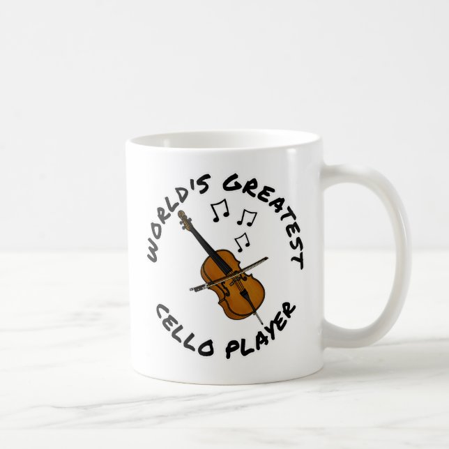 World's Greatest Cello Player, Cellist Funny Coffee Mug (Right)