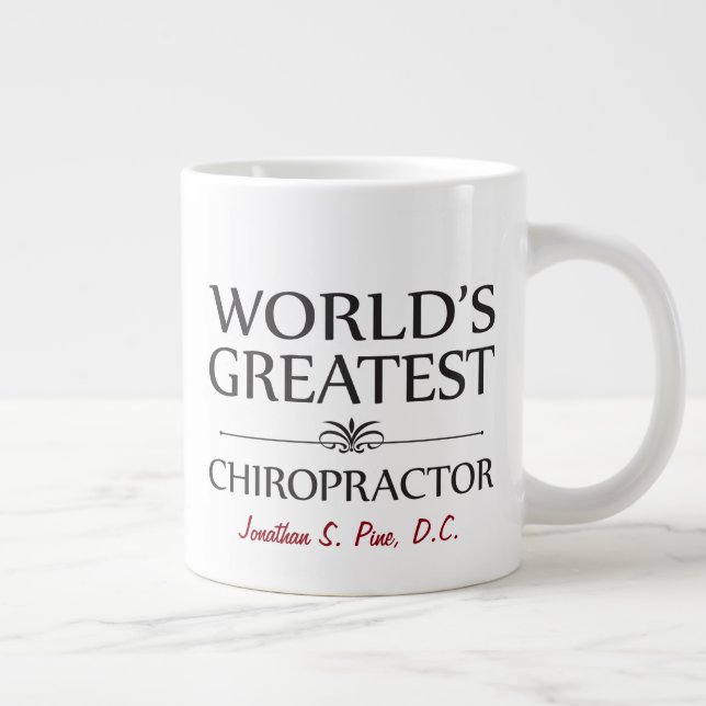 World's Greatest Chiropractor Custom Jumbo Mug (Right)