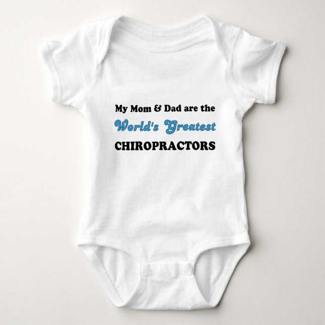 World's Greatest Chiropractors (Mum & Dad) Baby Bodysuit (Front)