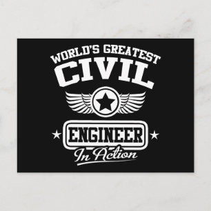 World's Greatest Civil Engineer In Action Postcard