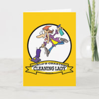 WORLDS GREATEST CLEANING LADY II WOMEN CARTOON