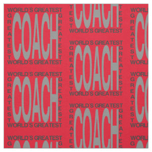 Worlds Greatest Coach Fabric