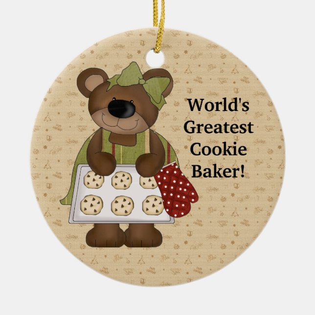World's Greatest Cookie Baker Ceramic Tree Decoration (Front)