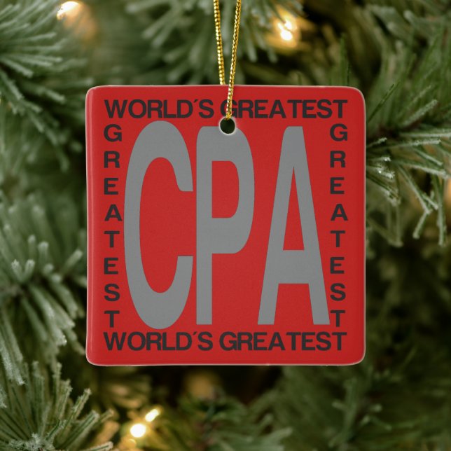 Worlds Greatest CPA Ceramic Ornament (Tree)