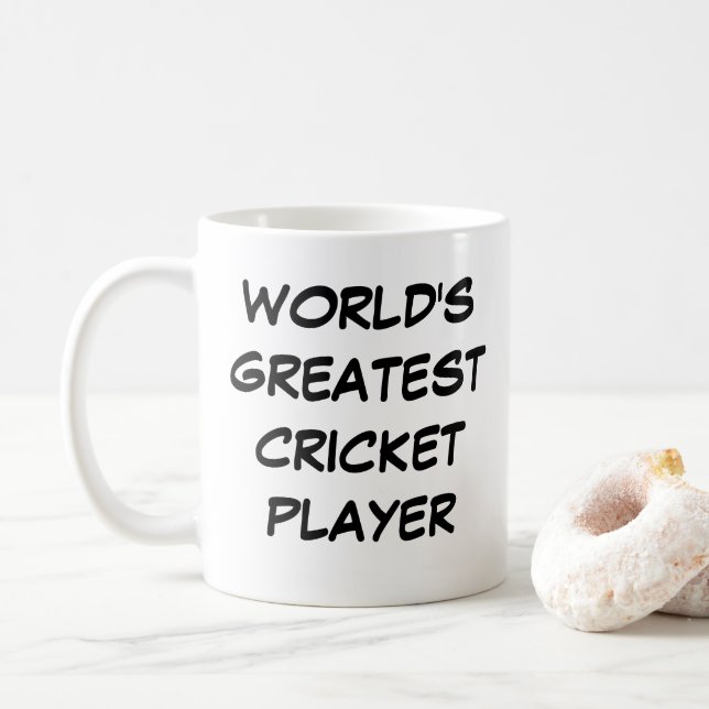 "World's Greatest Cricket Player" Mug (With Donut)