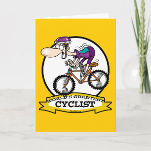WORLDS GREATEST CYCLIST MEN CARTOON CARD