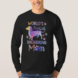 World's Greatest Dachshund Colourful Cute Dog For T-Shirt