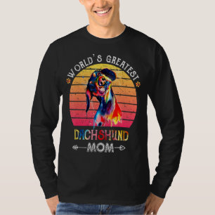 World's Greatest Dachshund Mum Colourful For Mothe T-Shirt