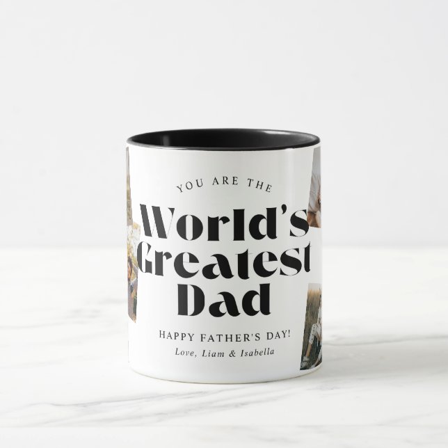 World's Greatest Dad 6 Photo Collage Mug (Center)