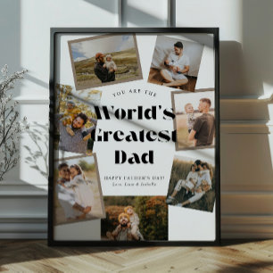 World's Greatest Dad 8 Photo Collage Poster