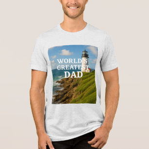 World's Greatest Dad – Coastal Calm Edition Tri-Blend Shirt